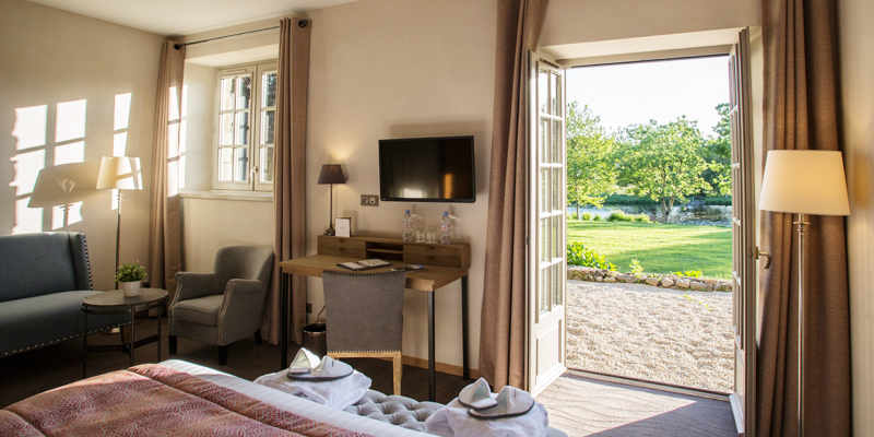 une des vues d'une chambre confort de l'hotel de l'Abbaye